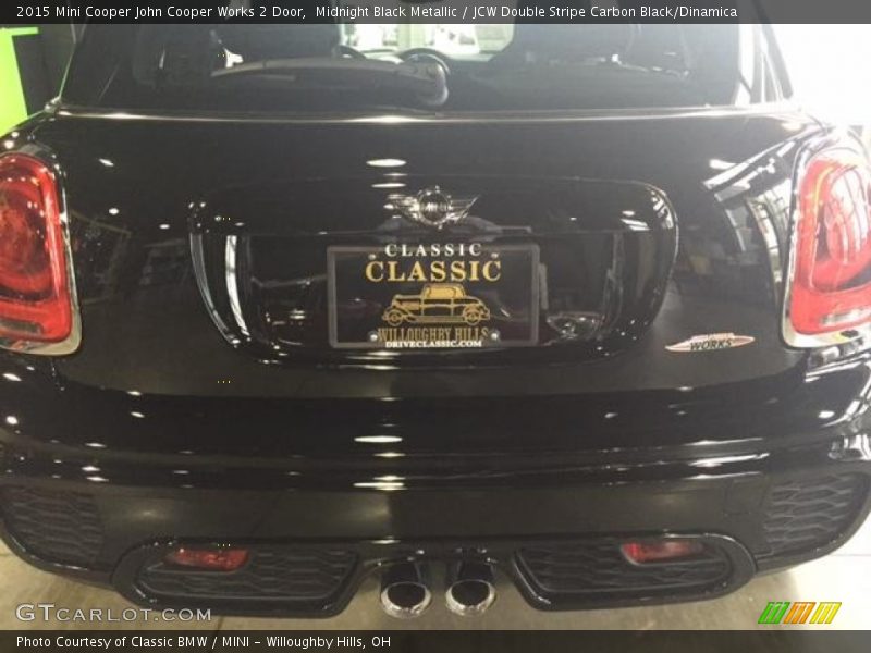 Midnight Black Metallic / JCW Double Stripe Carbon Black/Dinamica 2015 Mini Cooper John Cooper Works 2 Door