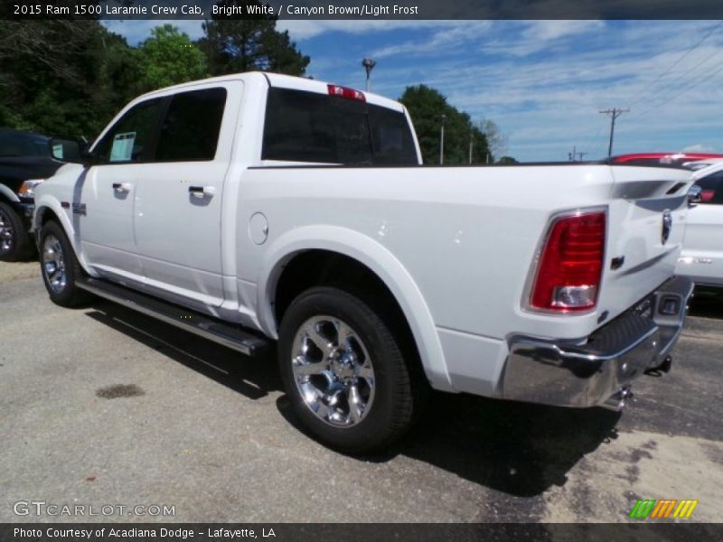 Bright White / Canyon Brown/Light Frost 2015 Ram 1500 Laramie Crew Cab