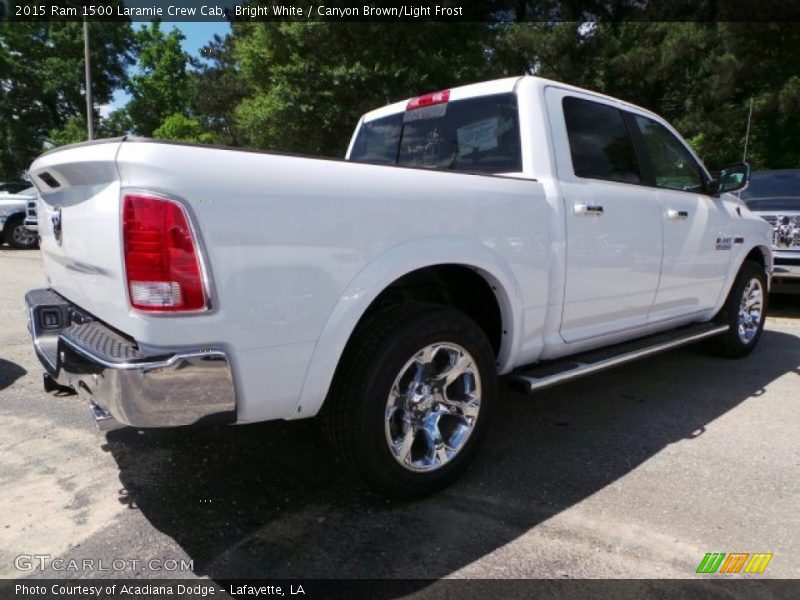 Bright White / Canyon Brown/Light Frost 2015 Ram 1500 Laramie Crew Cab
