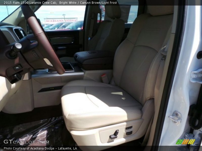 Bright White / Canyon Brown/Light Frost 2015 Ram 1500 Laramie Crew Cab
