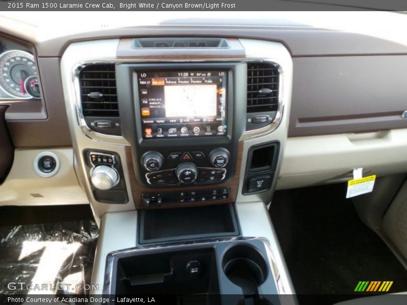 Bright White / Canyon Brown/Light Frost 2015 Ram 1500 Laramie Crew Cab