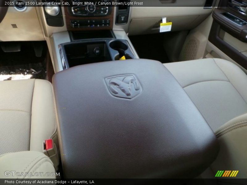 Bright White / Canyon Brown/Light Frost 2015 Ram 1500 Laramie Crew Cab