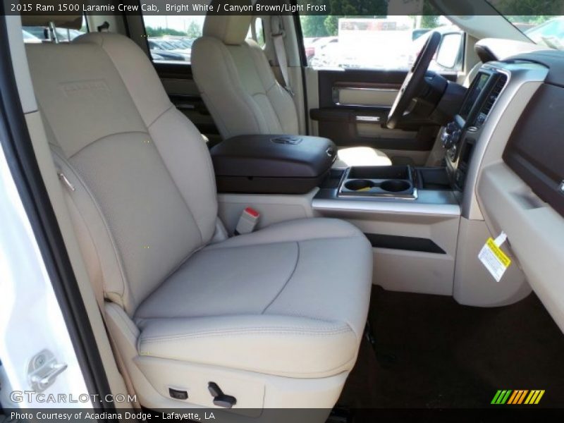 Bright White / Canyon Brown/Light Frost 2015 Ram 1500 Laramie Crew Cab