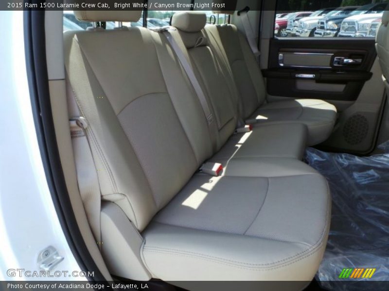 Bright White / Canyon Brown/Light Frost 2015 Ram 1500 Laramie Crew Cab