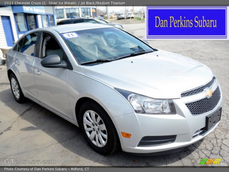 Silver Ice Metallic / Jet Black/Medium Titanium 2011 Chevrolet Cruze LS
