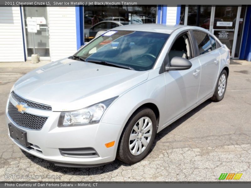 Silver Ice Metallic / Jet Black/Medium Titanium 2011 Chevrolet Cruze LS