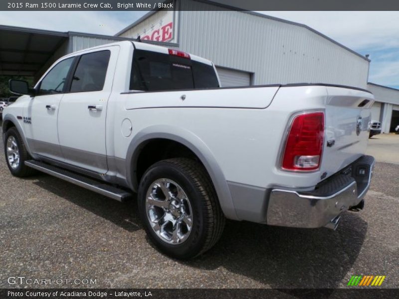 Bright White / Black 2015 Ram 1500 Laramie Crew Cab