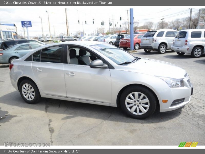 Silver Ice Metallic / Jet Black/Medium Titanium 2011 Chevrolet Cruze LS