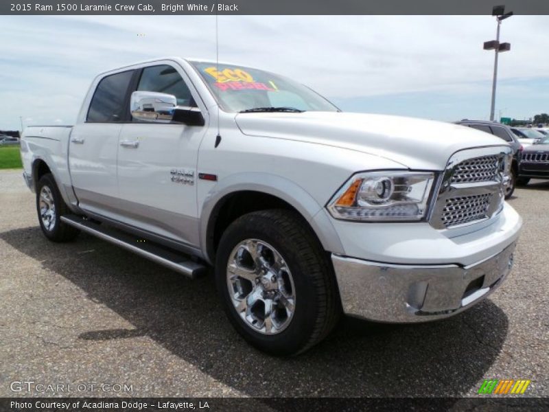 Bright White / Black 2015 Ram 1500 Laramie Crew Cab