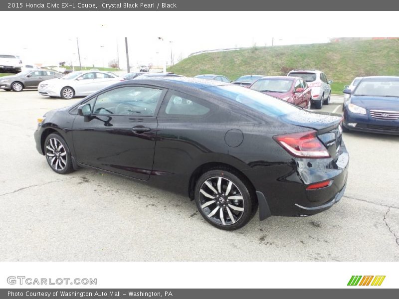 Crystal Black Pearl / Black 2015 Honda Civic EX-L Coupe