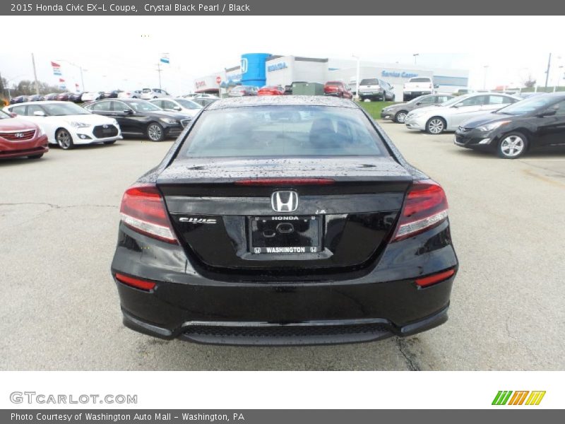 Crystal Black Pearl / Black 2015 Honda Civic EX-L Coupe