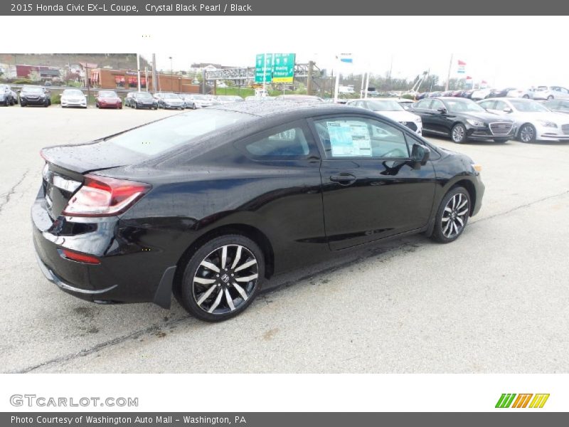 Crystal Black Pearl / Black 2015 Honda Civic EX-L Coupe