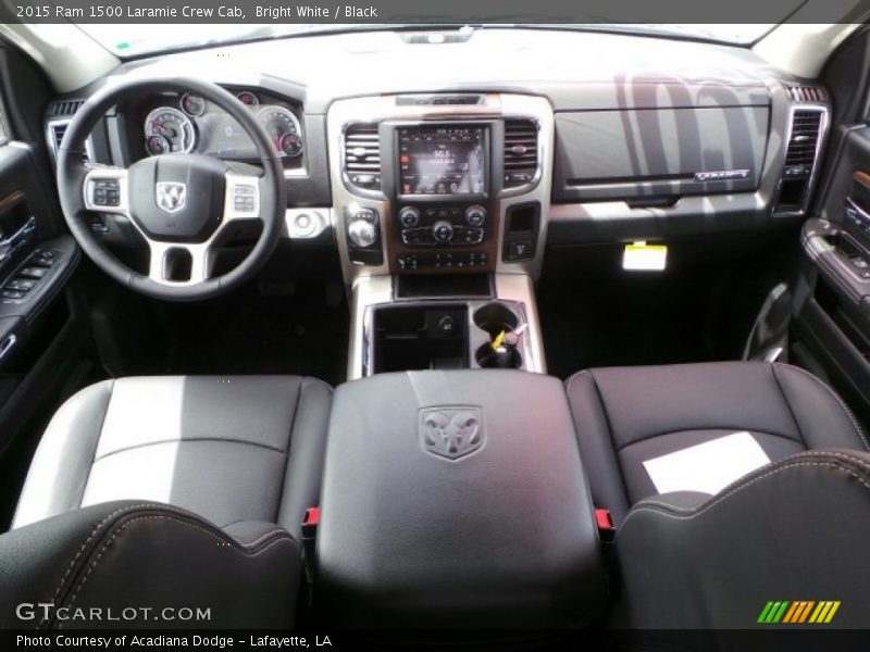 Bright White / Black 2015 Ram 1500 Laramie Crew Cab