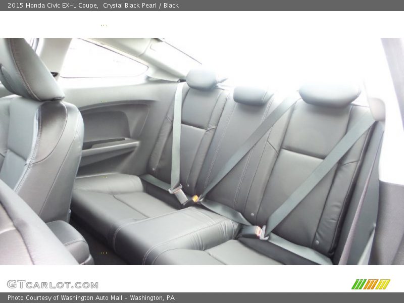Crystal Black Pearl / Black 2015 Honda Civic EX-L Coupe