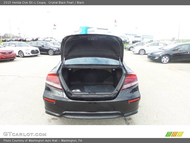Crystal Black Pearl / Black 2015 Honda Civic EX-L Coupe