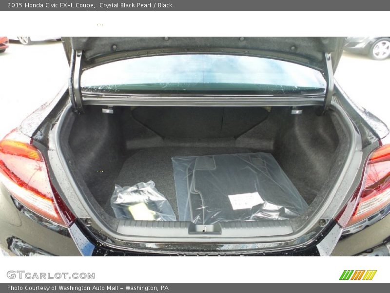 Crystal Black Pearl / Black 2015 Honda Civic EX-L Coupe
