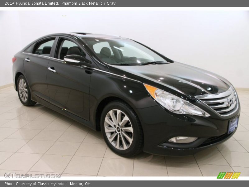 Phantom Black Metallic / Gray 2014 Hyundai Sonata Limited