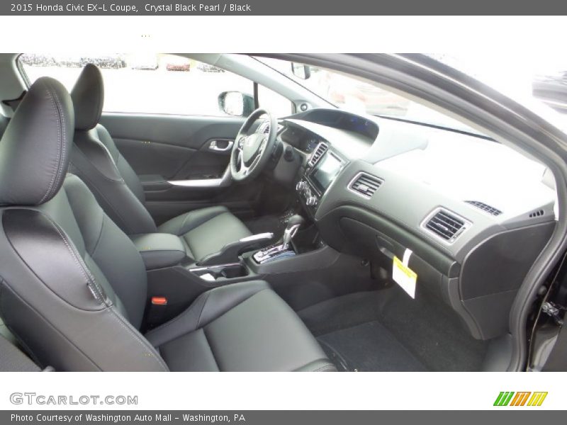 Crystal Black Pearl / Black 2015 Honda Civic EX-L Coupe