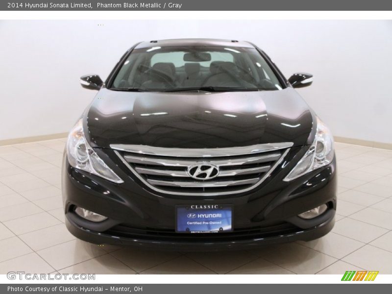 Phantom Black Metallic / Gray 2014 Hyundai Sonata Limited