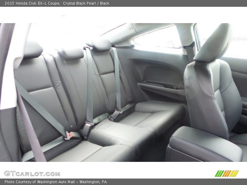 Crystal Black Pearl / Black 2015 Honda Civic EX-L Coupe