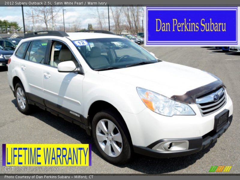 Satin White Pearl / Warm Ivory 2012 Subaru Outback 2.5i