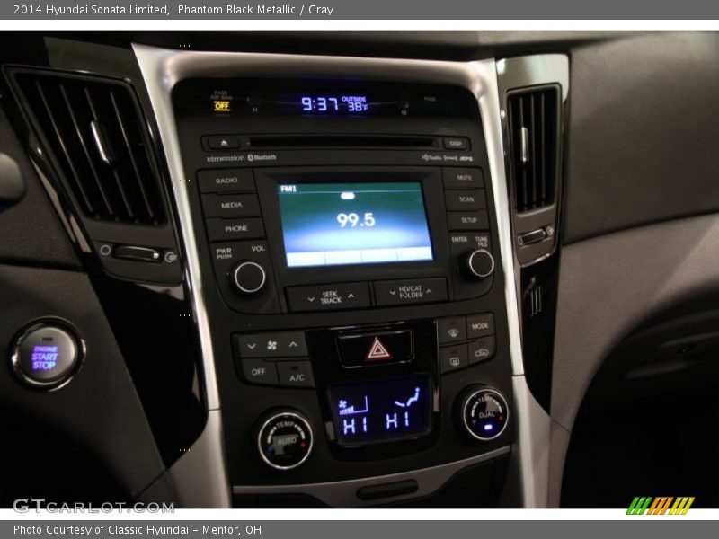 Phantom Black Metallic / Gray 2014 Hyundai Sonata Limited