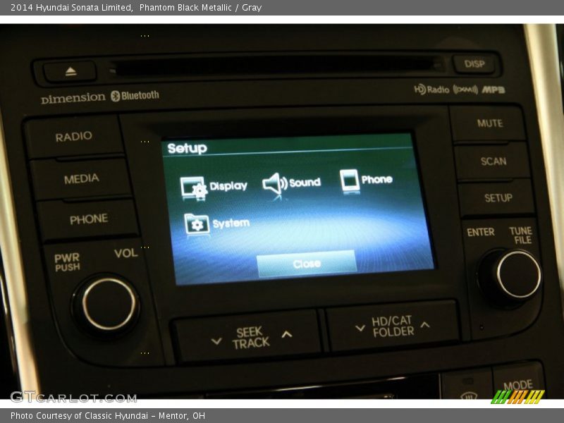 Phantom Black Metallic / Gray 2014 Hyundai Sonata Limited
