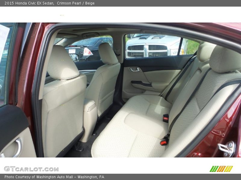 Crimson Pearl / Beige 2015 Honda Civic EX Sedan