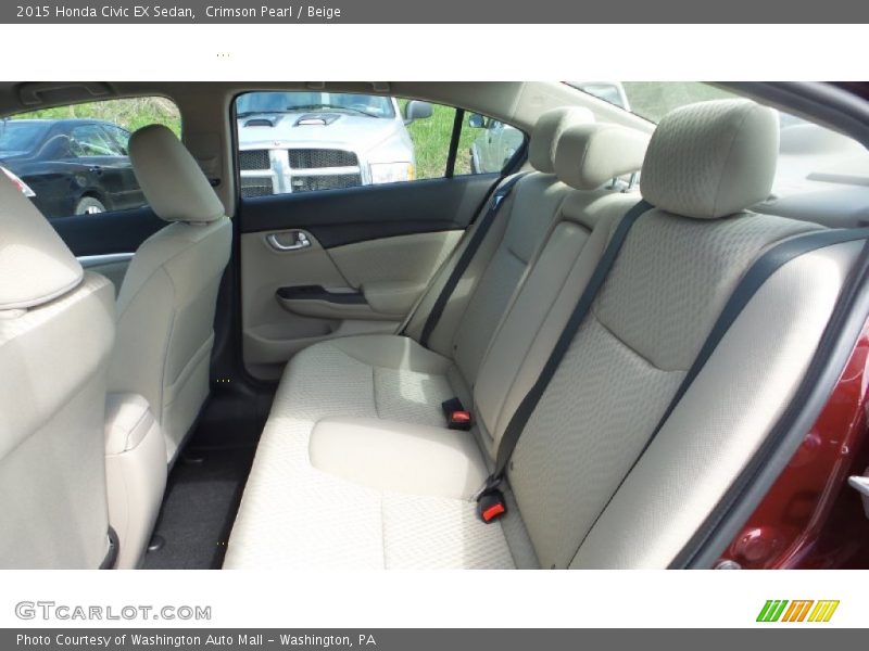 Crimson Pearl / Beige 2015 Honda Civic EX Sedan