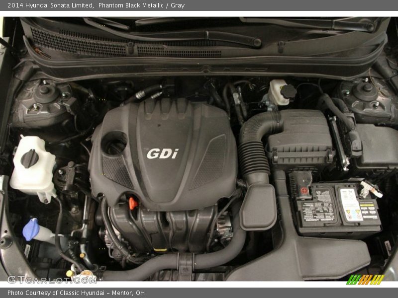 Phantom Black Metallic / Gray 2014 Hyundai Sonata Limited