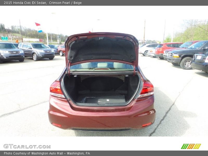 Crimson Pearl / Beige 2015 Honda Civic EX Sedan