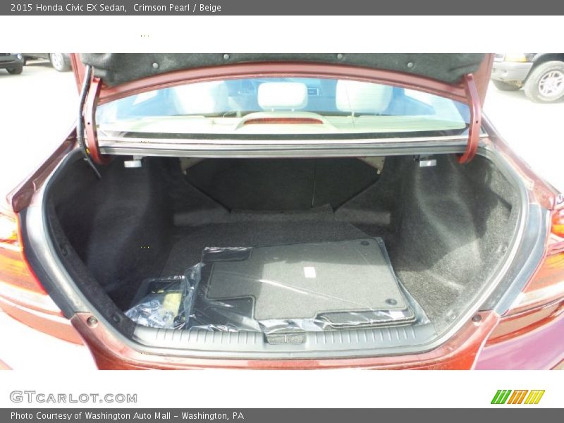 Crimson Pearl / Beige 2015 Honda Civic EX Sedan