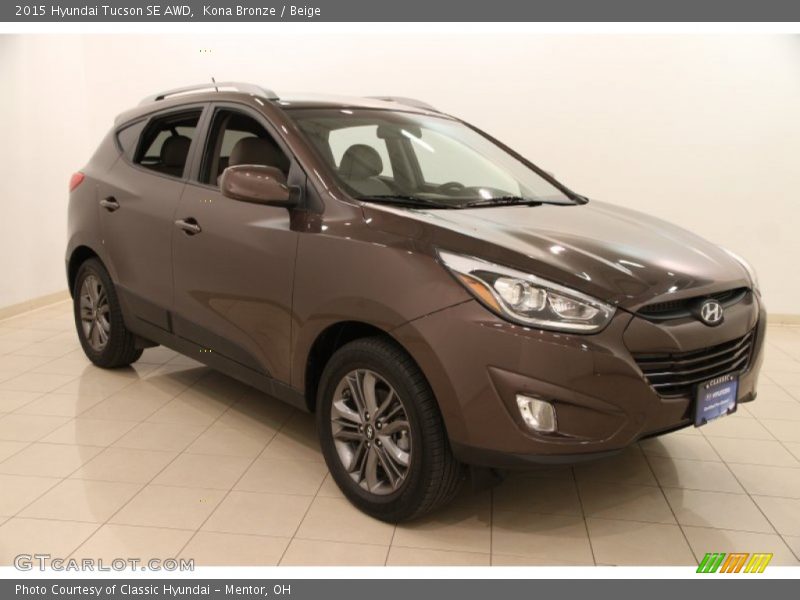 Kona Bronze / Beige 2015 Hyundai Tucson SE AWD