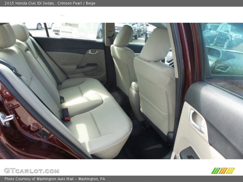 Crimson Pearl / Beige 2015 Honda Civic EX Sedan