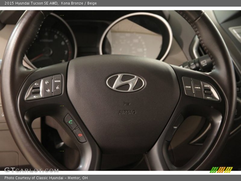 Kona Bronze / Beige 2015 Hyundai Tucson SE AWD