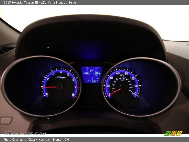 Kona Bronze / Beige 2015 Hyundai Tucson SE AWD