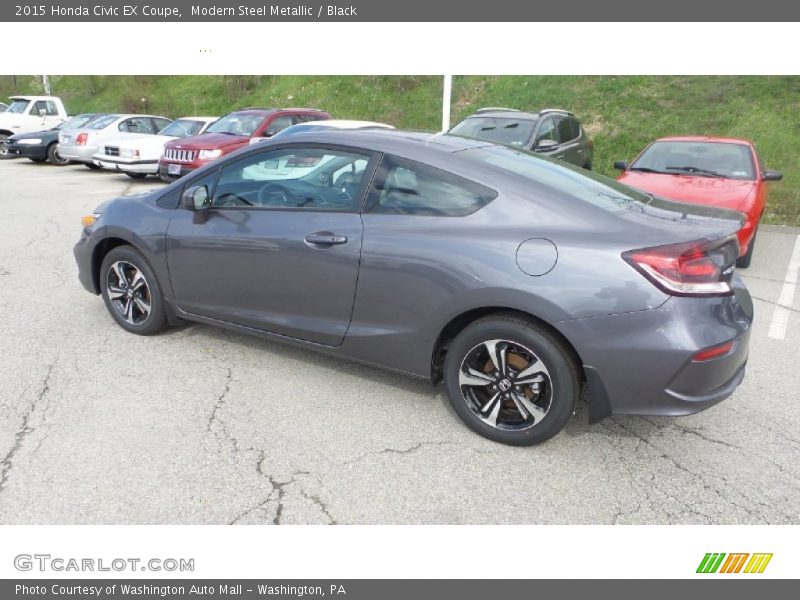 Modern Steel Metallic / Black 2015 Honda Civic EX Coupe