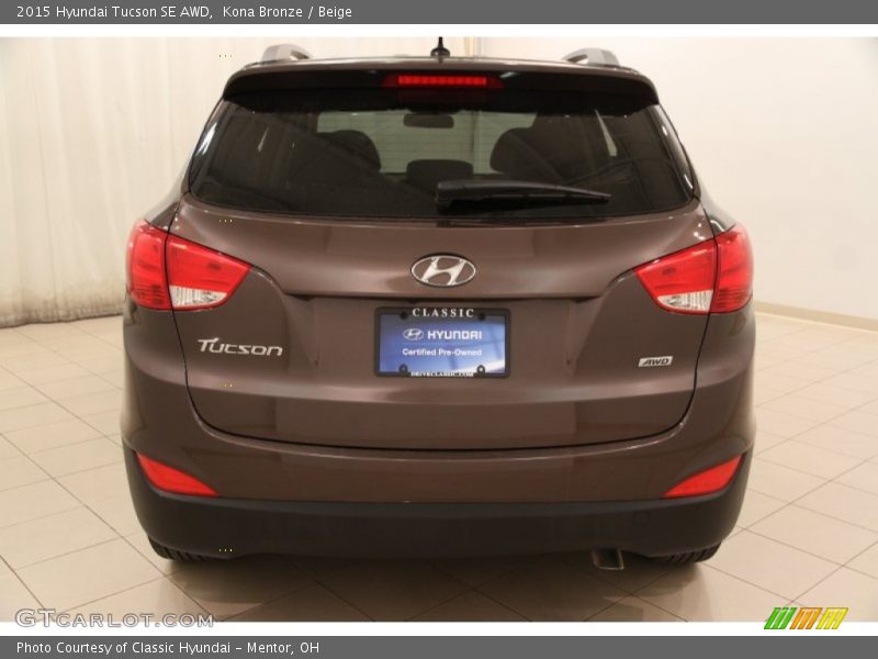 Kona Bronze / Beige 2015 Hyundai Tucson SE AWD