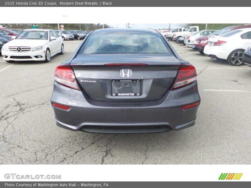 Modern Steel Metallic / Black 2015 Honda Civic EX Coupe