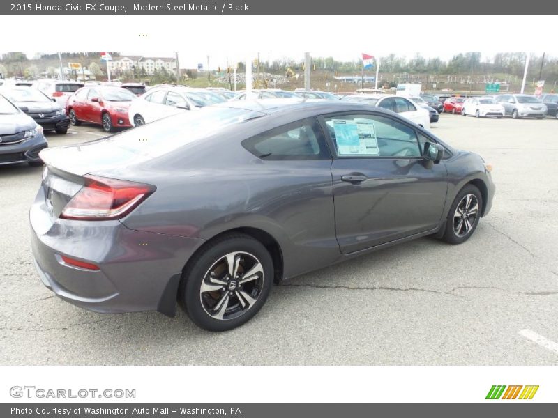 Modern Steel Metallic / Black 2015 Honda Civic EX Coupe