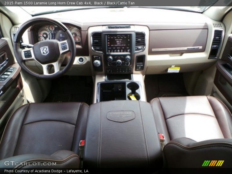 Black / Black/Cattle Tan 2015 Ram 1500 Laramie Long Horn Crew Cab 4x4