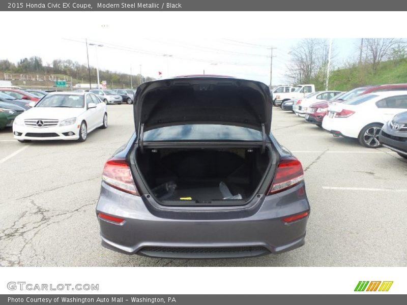 Modern Steel Metallic / Black 2015 Honda Civic EX Coupe