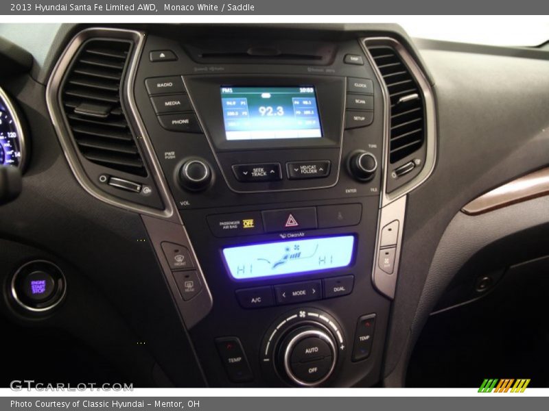 Monaco White / Saddle 2013 Hyundai Santa Fe Limited AWD
