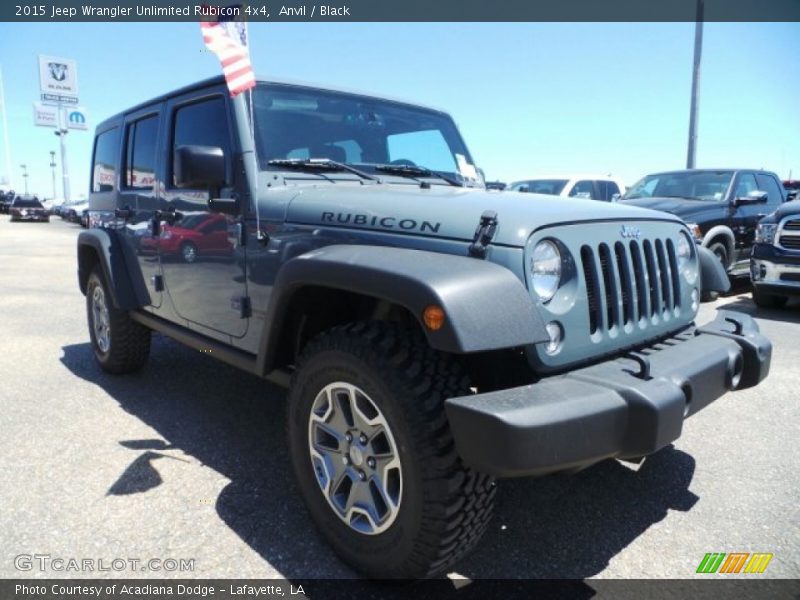 Anvil / Black 2015 Jeep Wrangler Unlimited Rubicon 4x4