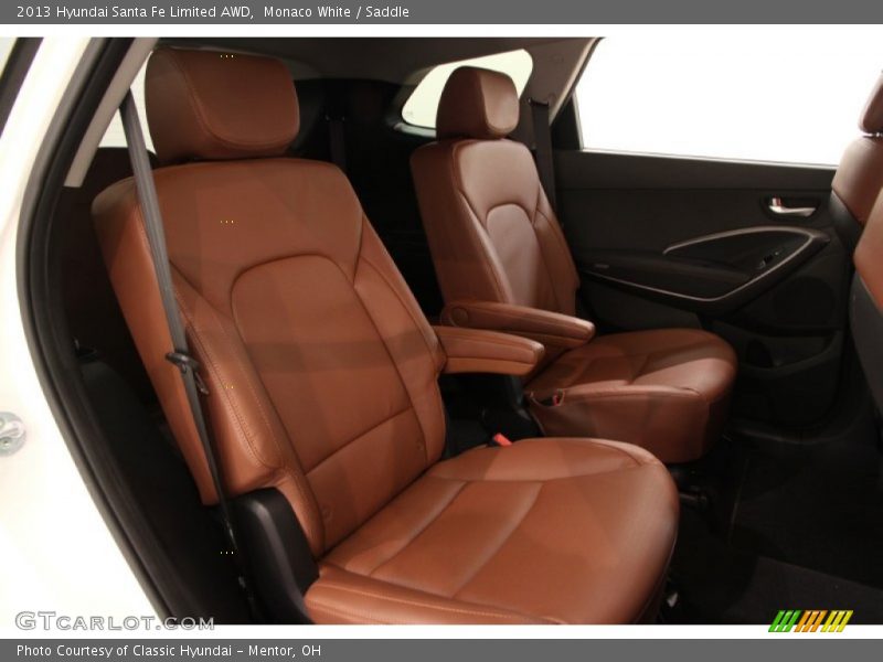 Rear Seat of 2013 Santa Fe Limited AWD