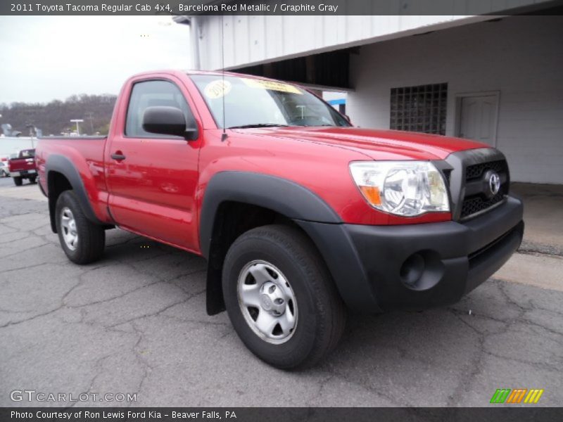 Barcelona Red Metallic / Graphite Gray 2011 Toyota Tacoma Regular Cab 4x4