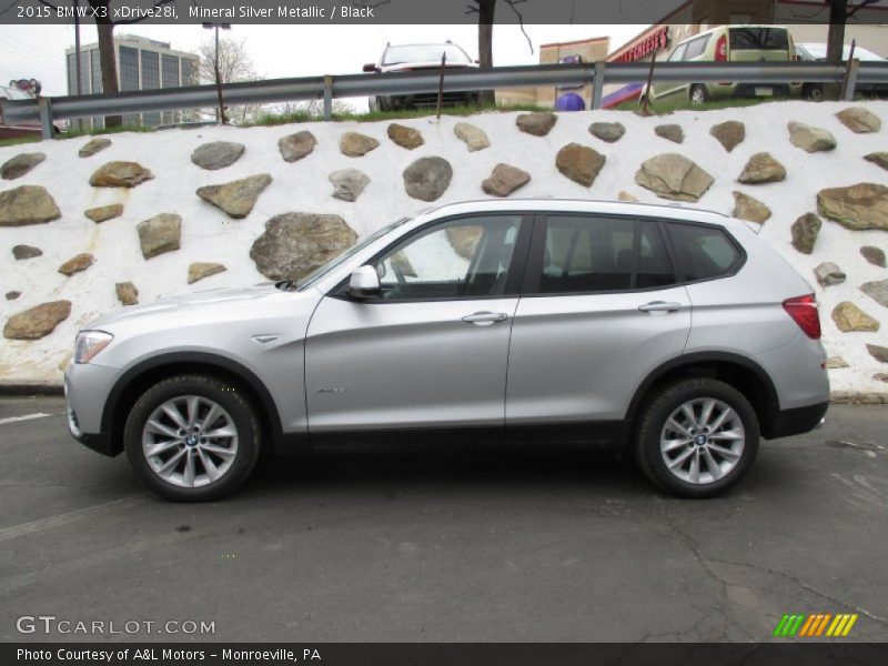 Mineral Silver Metallic / Black 2015 BMW X3 xDrive28i