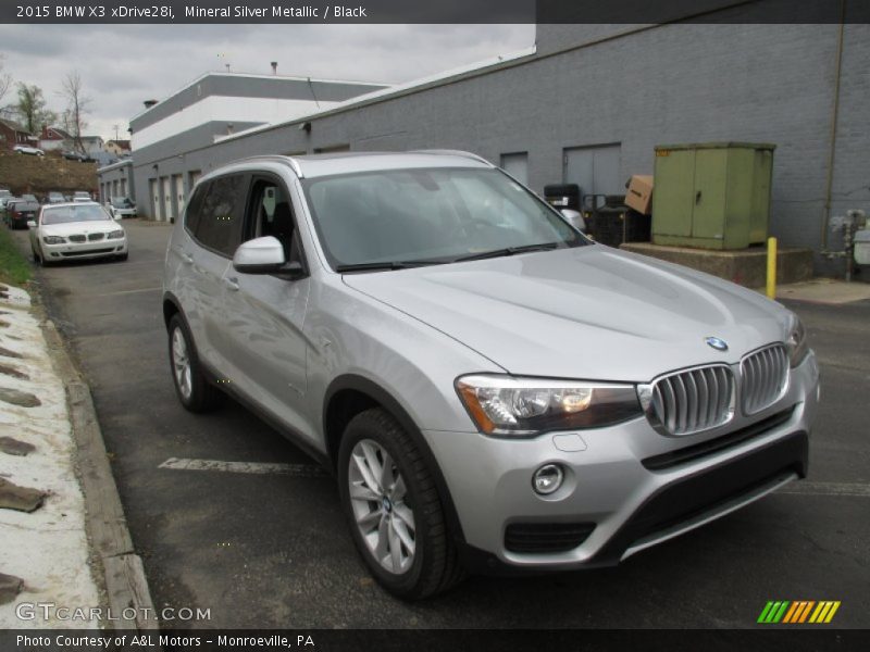 Mineral Silver Metallic / Black 2015 BMW X3 xDrive28i