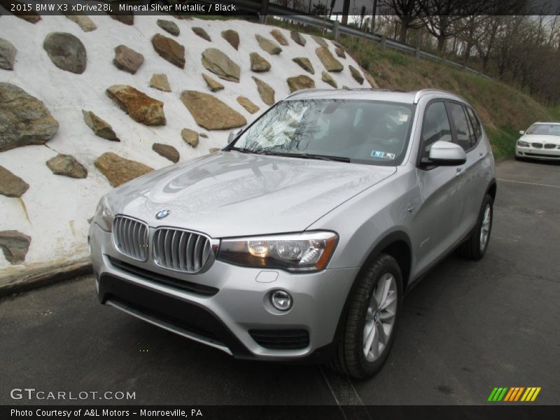 Mineral Silver Metallic / Black 2015 BMW X3 xDrive28i