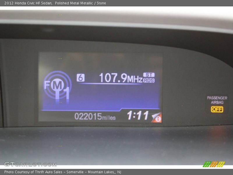 Polished Metal Metallic / Stone 2012 Honda Civic HF Sedan